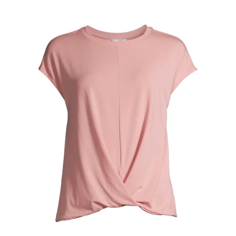 Time and Tru Blush Twist Front Tee